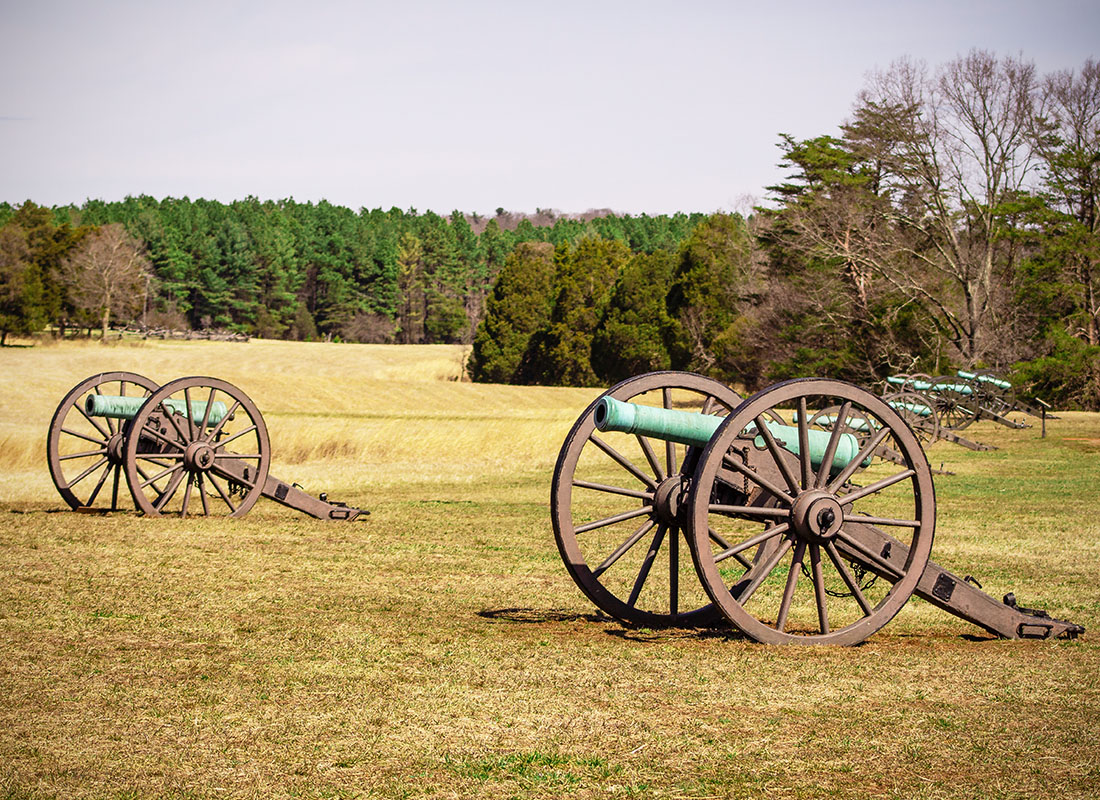 Our History - Cannons at Manassas Battlefield Park on a Sunny Day
